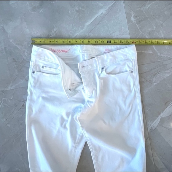 Lilly Pulitzer Jeans Size 8 White Worth Skinny Jeans High Quality Denim Casual - Picture 6 of 9